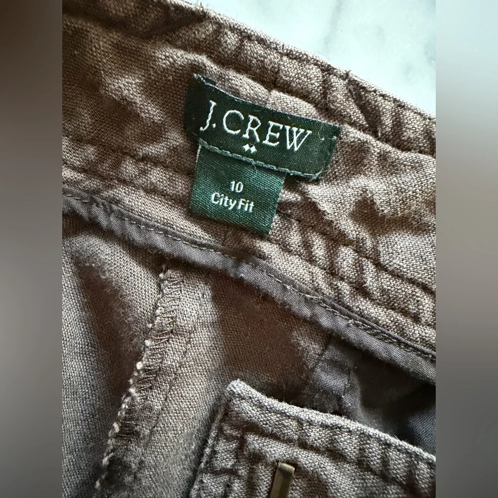 J. Crew Cotton / Linen Cargo Crop Pant - Women’s Size 10 “City Fit” - Picture 7 of 9